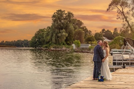 Wedding beside waterfront